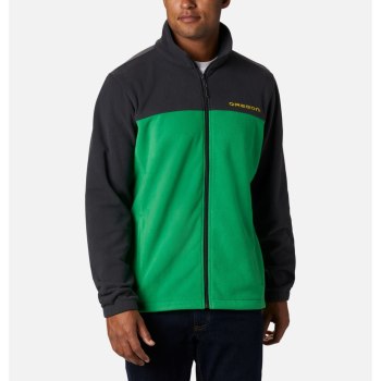 Columbia Collegiate Flanker III Fleece - Oregon, Chamarras Grises Oscuro Verdes Para Hombre | 716509